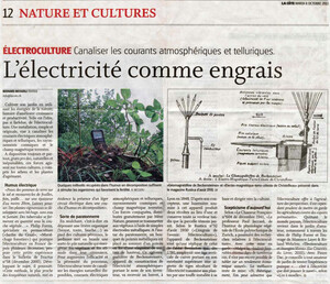 l'électroculture c'est quoi ? et a quoi ça sert ?