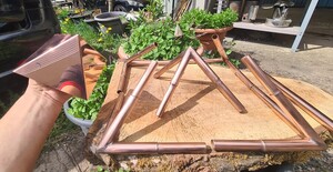Kit connecteur pour réalisation de pyramide en cuivre pour électroculture ou meditation